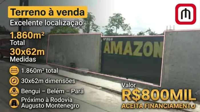 Moura Gestor Imobiliário-Terreno 30x62(1.860m2 Estrada do Japonês e Próximo A Montenegro