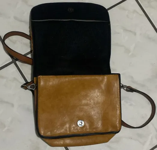 Bolsa transversal caramelo - couro
