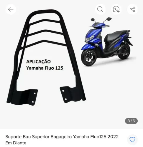 Suporte baú Fluo Yamaha