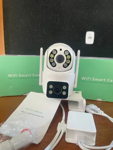 Câmera WiFi 360° Visão Noturna Full HD Segurança para toda Residência
