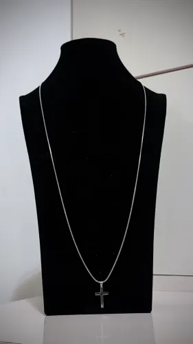 Corrente 70 cm cor prata, 1,5 mm