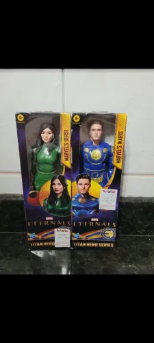 Kit c 2 figuras Eternos articulado Marvel 30cm
