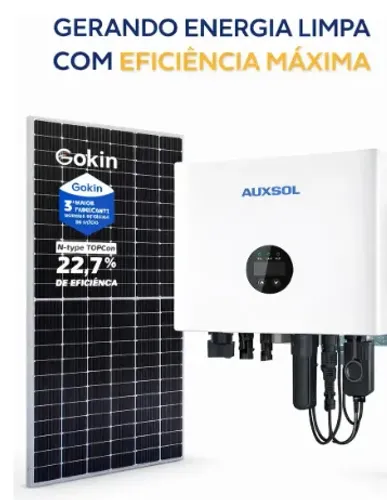 Kit Energia Solar Geração 600 Kwh 8 Placas 610W- BIFACIAL