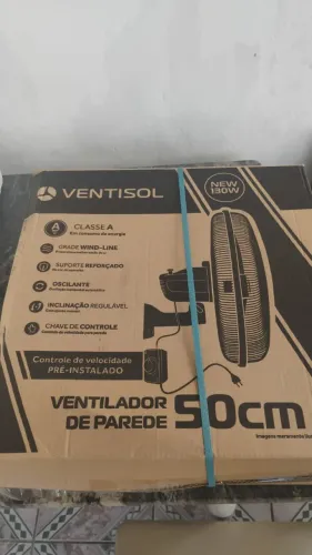 Ventisol Ventilador de Parede New Azul 3 Velocidades 50 cm 127 Volts