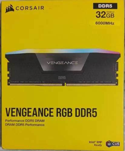 MEMÓRIA RAM CORSAIR VENGEANCE 32GB 6000MHZ DDR5 RGB - LACRADA