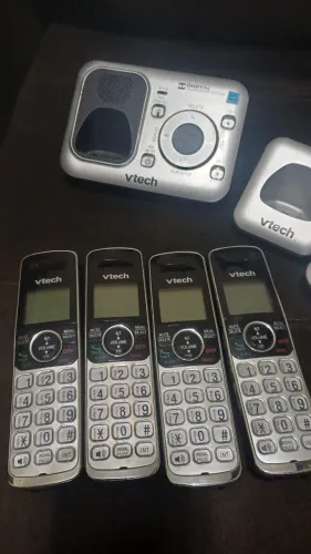 Telefone Sem Fio VTech com 4 Ramais + Secretária Eletrônica