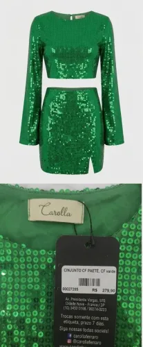 Conjunto Paetê CAROLLA FERRARO
