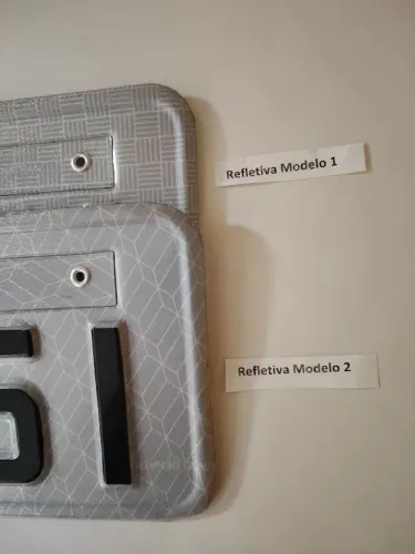 Placa Cinza Automotiva Padrão Antiga