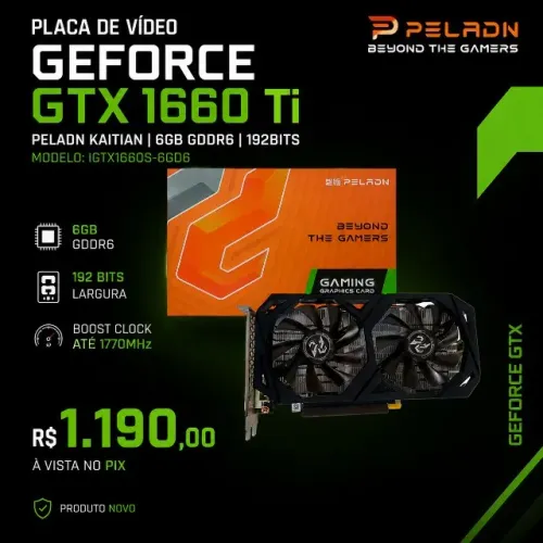 PLACA DE VIDEO GTX 1660 Ti 6GB GDDR6 