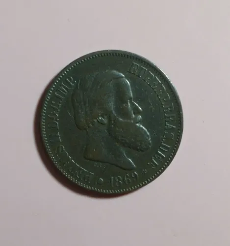 Moeda 20 Réis 1.869