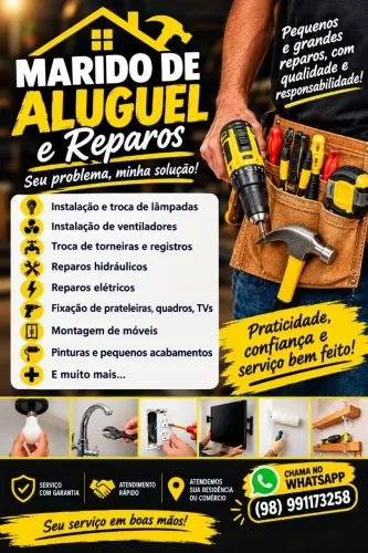 Serviços: reparo, instalação, reformas, manutenção