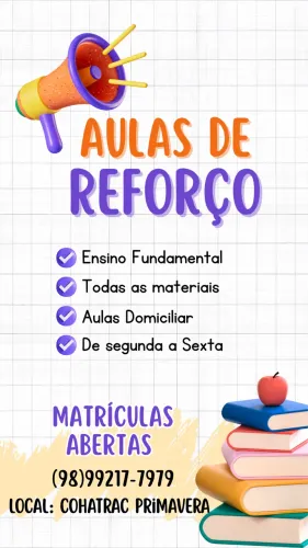 Reforço Escolar e Acompanhamento individual