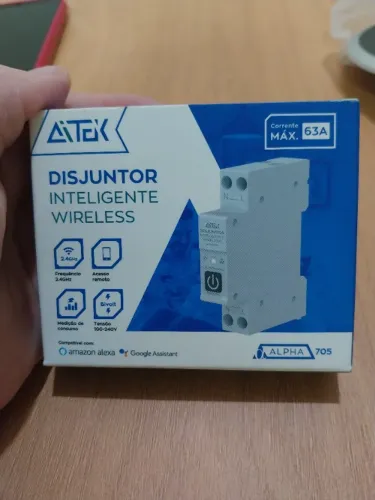 Disjuntor inteligente com Wi-Fi, compatível com Google e Alexa 63A Ultimas unidades