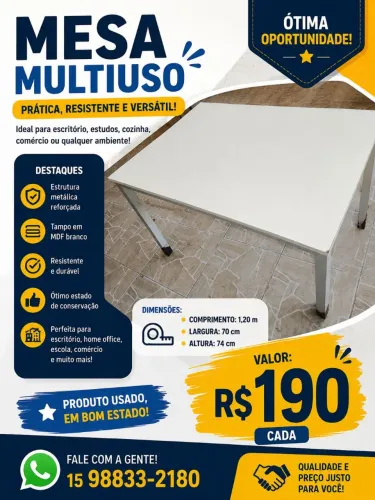 MESA MULTIUSO , REFEITÓRIO ,ESCRITORIO ETC