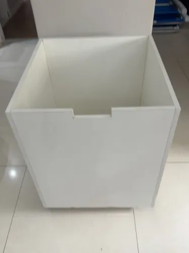 Cesto Organizador Branco em Madeira/MDF - Grande