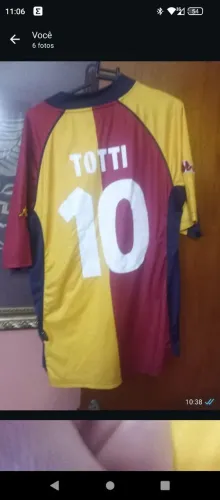 Camisa AS Roma Kappa ? Totti #10 | Modelo Retrô / manga curta