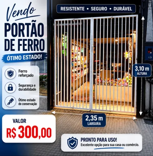 Vendo portão de ferro R$300