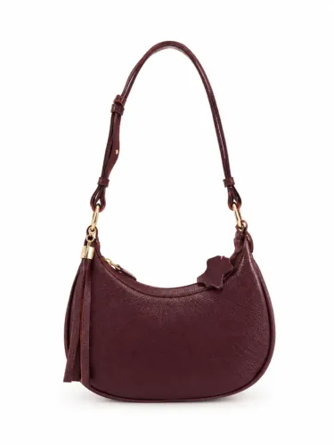 Bolsa Nova Couro Legitimo Bordô