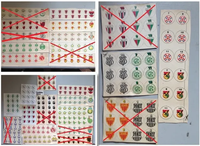 Coleção Lote de Futebol de Botão Mesa Botoes Escudos 