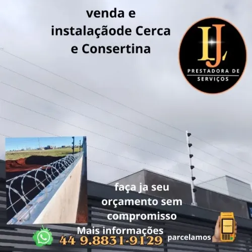 cerca elétrica e consertina