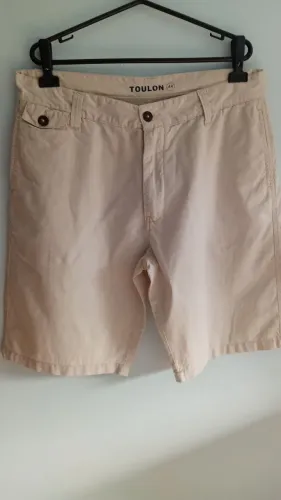 Bermuda masculina casual bege marca toulon