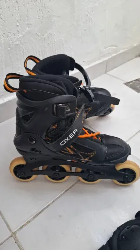 Patins oxer mais kit de proteção tamanho 38/39