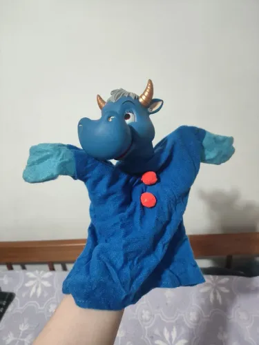 Brinquedo boneco fantoche vaca mimosa turma do cocoricó