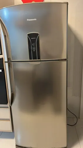 Geladeira Panasonic Frost Free Duplex (Aço Escovado) - Excelente Estado!