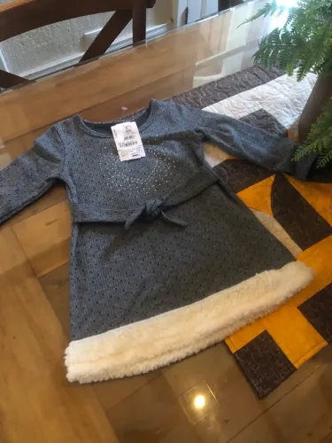Vestido inverno bebê menina
