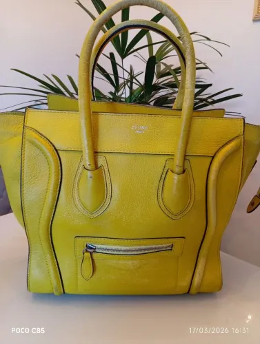 Bolsa Celine Paris amarela 