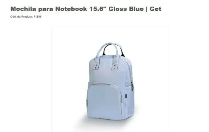 Mochila para Notebook 15.6" Gloss Blue | Get