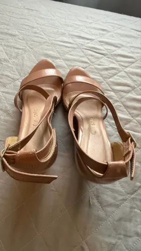 Sandália salto Ana bela caramelo tamanho 35