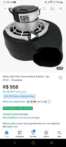 Motor para inflar balão