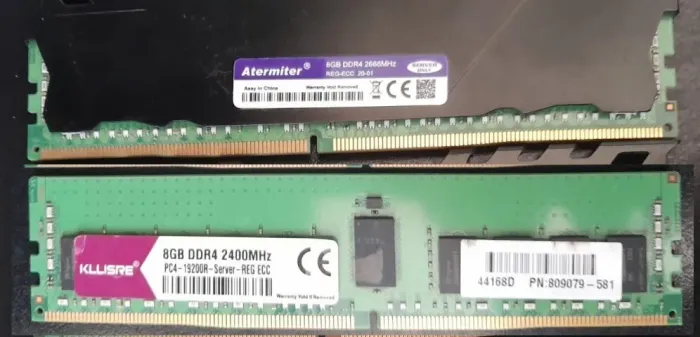 Kit 2x8gb de Memória RAM DDR4 Total de 16gb Reg Ecc