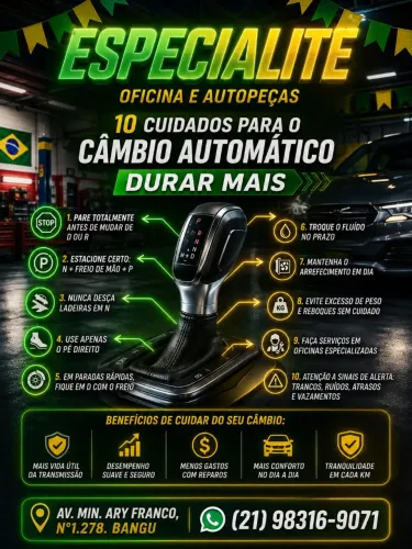 Oficina Câmbio Automático | Qualidade e Preço Bom