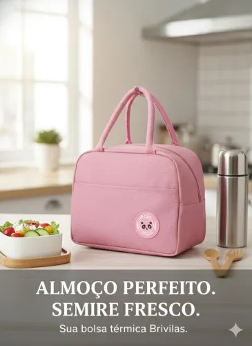 Bolsa Térmica Pequena Cor Rosa Bebê