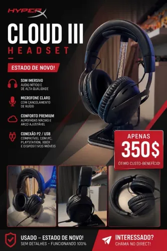Headset Gamer HyperX Cloud III