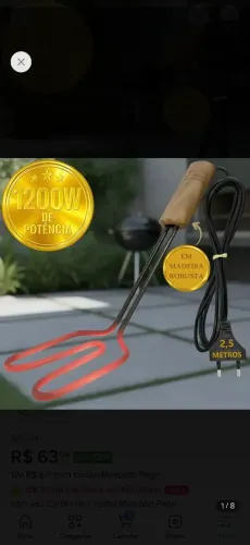 Acendedor Elétrico Churrasqueira Carvão Acende+rápido 1200w NOVO