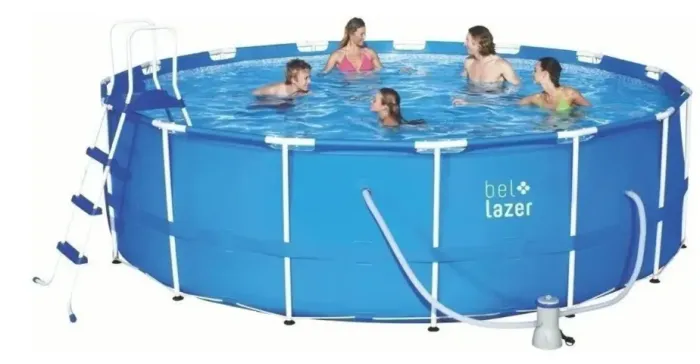 Piscina Estrutural Redonda Bel 16.000 lts com kit escada, bomba filtragem, escada, e lona