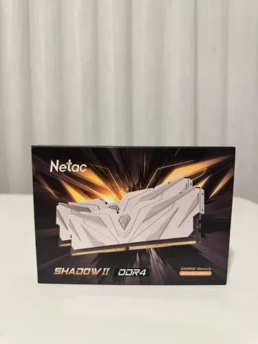 RAM DDR4 16GB (2X8GB) 3200Mhz Cl16 - Netac Shadow - Branca
