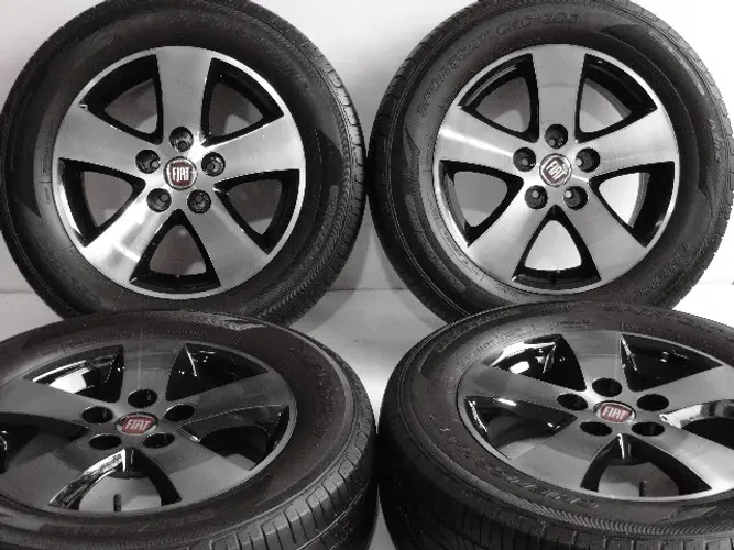 Rodas 17 Black Volcano S Fiat Toro Jeep Renegade Compass Originais Mopar Excelente Nível !
