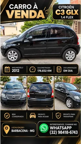 Citroen C3 GLX 1.4/ GLX Sonora 1.4 Flex 8V 5P 2012