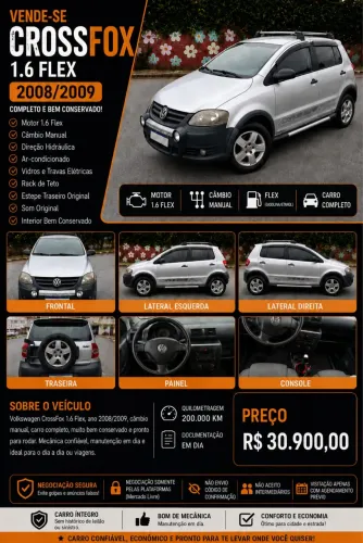Volkswagen Crossfox 1.6 MI Total Flex 8V 5P 2009