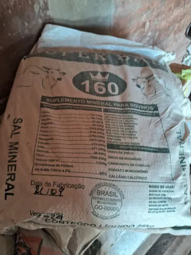 Sal mineral para gado