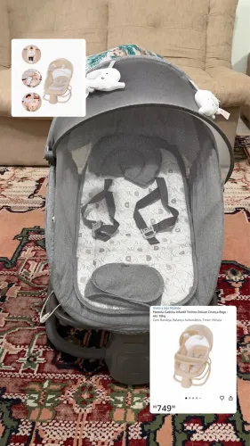 Mastela Cadeira Infantil Techno Deluxe Criança cinza Até 18kg