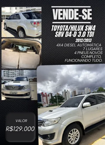 Toyota Hilux SW4 SRV D4-d 4X4 3.0 TDI Dies. AUT 2012
