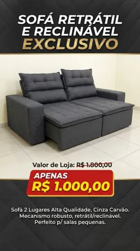 Sofá Reclinável 2 lugares