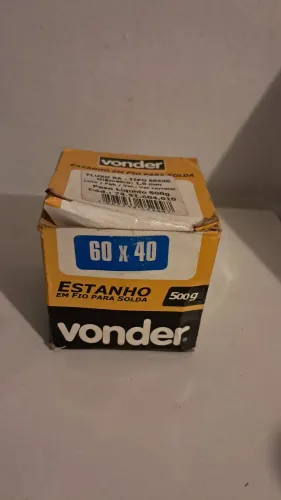 Estanho em Fio Vonder 60x40 - 1,0 mm - 500 g