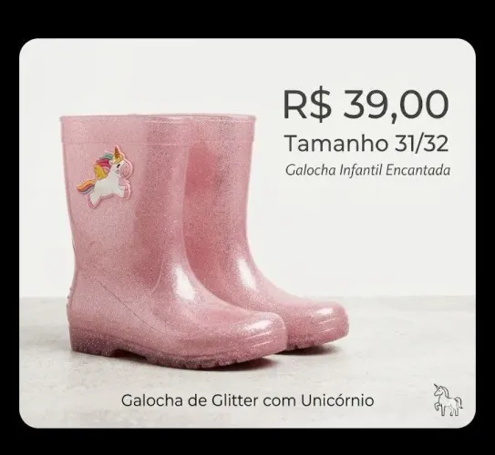 Galocha infantil feminino