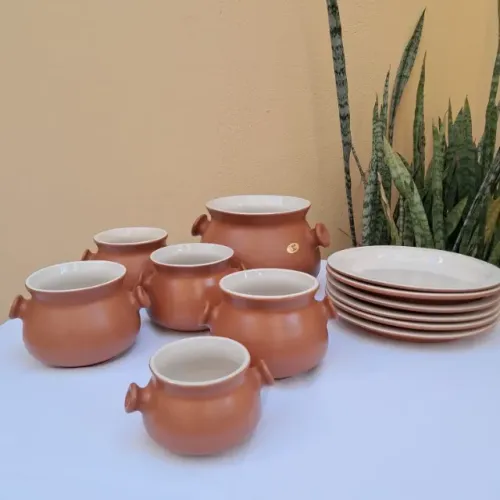 Conjunto FIORE para Feijoada - 12 Peças em Cerâmica Rústica